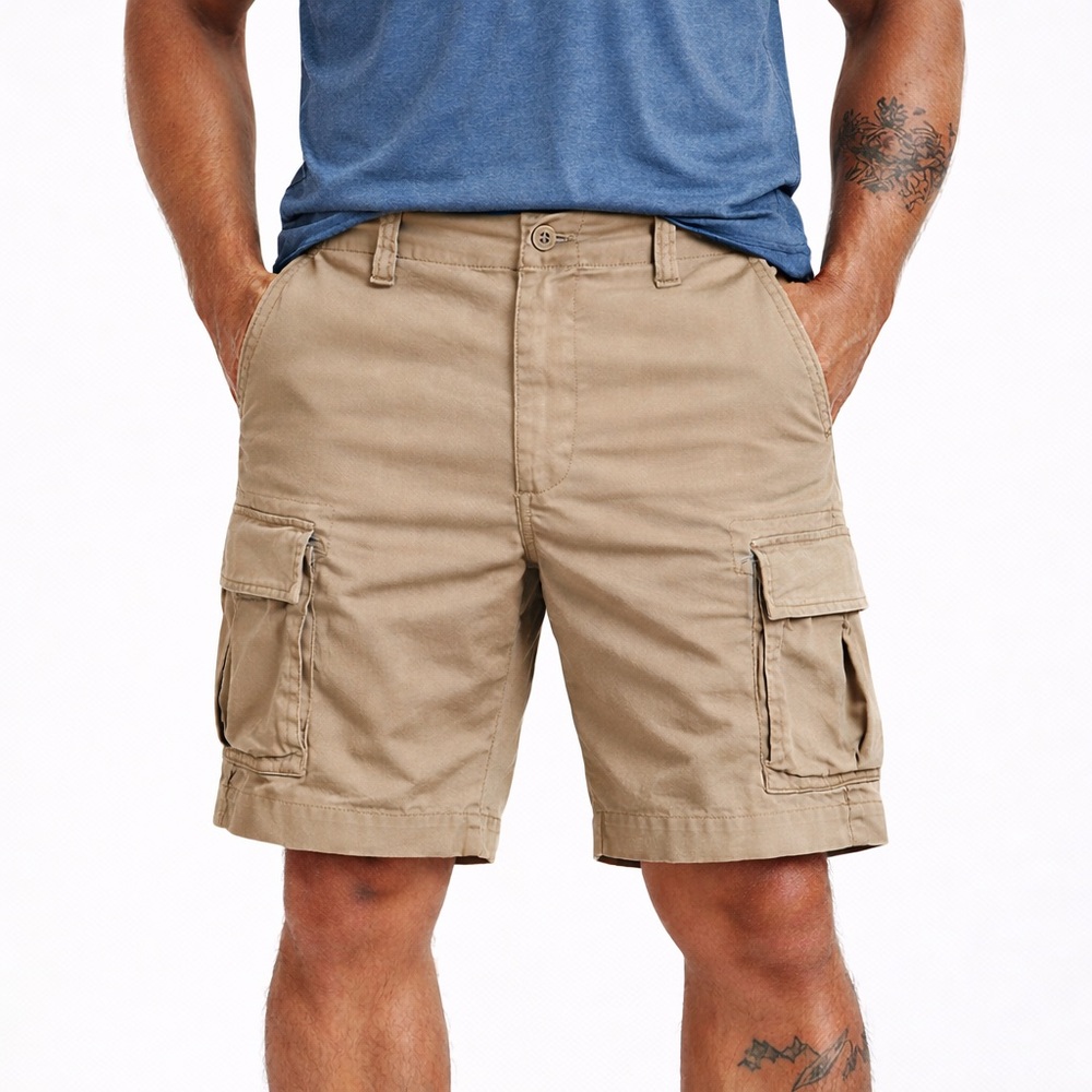 BEIGE Cargo Old Navy cargo men’s shorts safari soft cotton spandex elastane 30